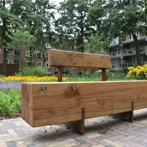 contemporary public bench