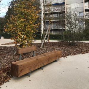 contemporary public bench