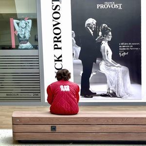 contemporary public bench