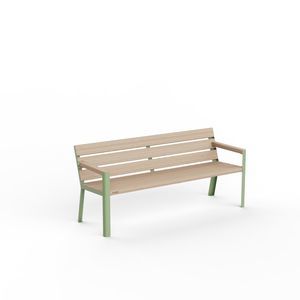 powder-coated stainless steel public bench 1