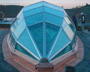 flat roof natural lighting dome