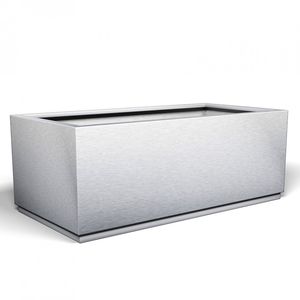 brushed stainless steel planter