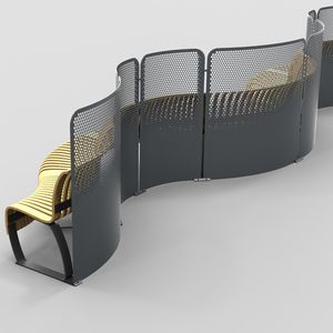 powder-coated steel room divider