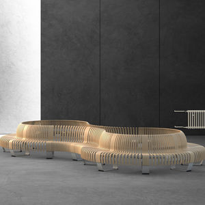 contemporary public bench