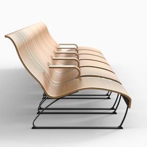 contemporary public bench