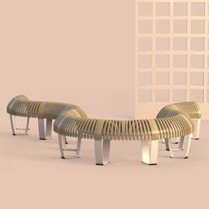 contemporary public bench