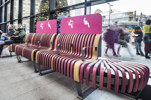 contemporary public bench