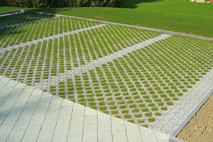 concrete grass grid