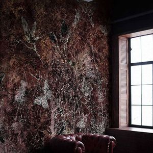contemporary wallpaper / natural fiber / cellulose fiber / animal motif