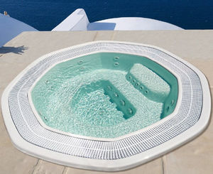 built-in hot tub