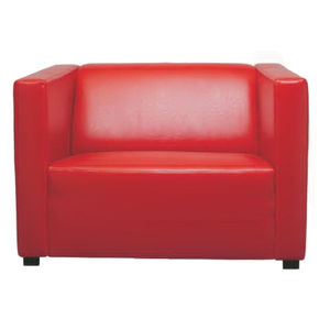 contemporary armchair / leather / for hotel / for office