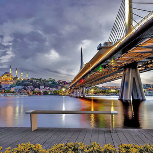 contemporary public bench