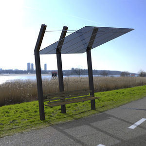 galvanized steel bus shelter