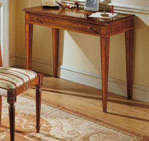 traditional sideboard table / wooden / rectangular / with drawer