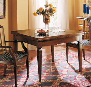 Louis XVI style table / wooden / rectangular / square