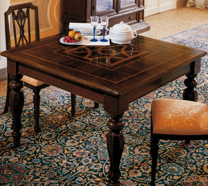 traditional table / wooden / rectangular / square