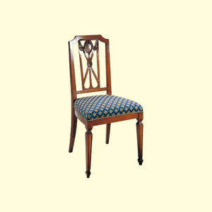 traditional chair / upholstered / fabric / wooden