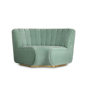 modular sofa / contemporary / velvet / brass