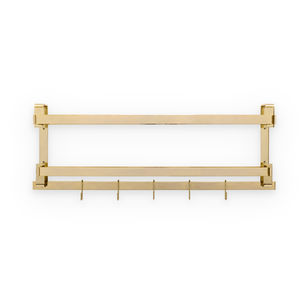 wall-mounted coat rack / contemporary / brass / contract