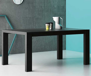 contemporary dining table / oak / walnut / solid wood