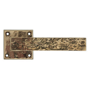 door handle / bronze / traditional / silver finish