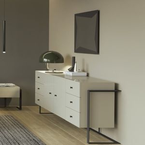 wall-mounted mirror / contemporary / rectangular / iron