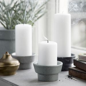 glazed ceramic candle holder