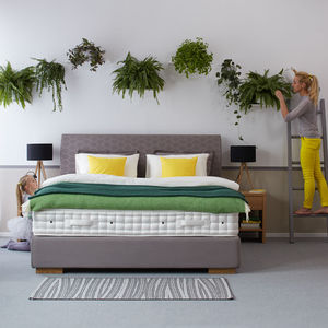 double bed / contemporary / upholstered / with upholstered headboard