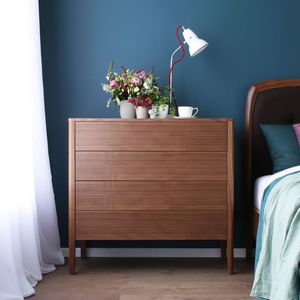 contemporary chest of drawers / oak / walnut / solid wood