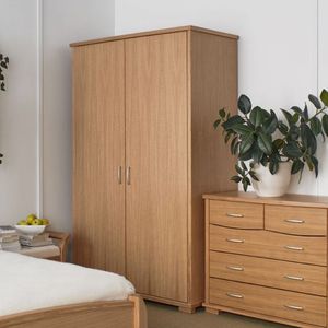 contemporary wardrobe / oak / walnut / wood veneer