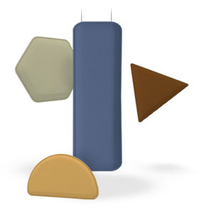 wall-mounted acoustic panel / fabric / decorative / commercial