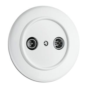 TV socket / radio / wall-mounted / Duroplast