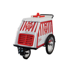 ice cream trolley / commercial / refrigerated / metal