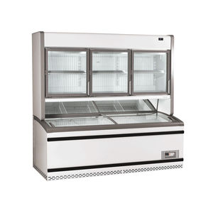 refrigerated display case with shelves
