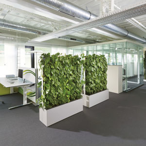 living wall with live plants