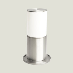 garden bollard light / contemporary / cast aluminum / glass
