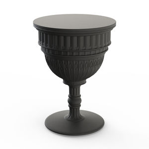 Neoclassical side table / polyethylene / polyethylene base / round