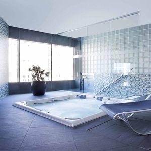 built-in hot tub