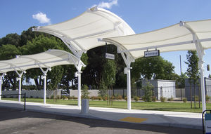 cable-and-membrane tensile structure