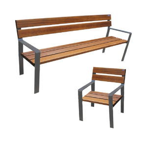 traditional public bench