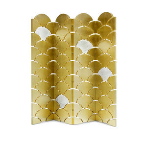 wood with gold leaf finish room divider