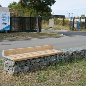 contemporary public bench