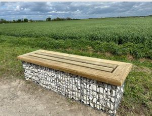 contemporary public bench