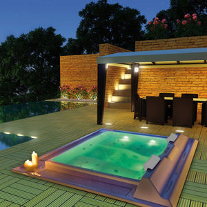 built-in hot tub