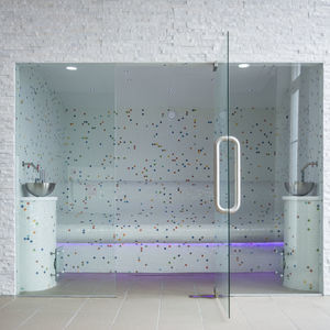 steam room with shower included 1