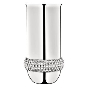 contemporary vase / silver-plated