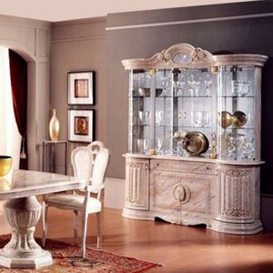 classic china cabinet / wooden / glass