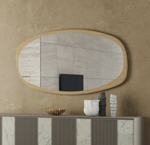 wall-mounted mirror / living room / contemporary / oval