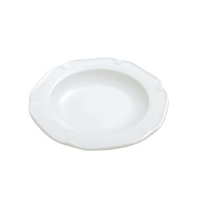 soup plate / round / porcelain / plain