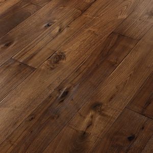 solid parquet floor / glued / floating / walnut